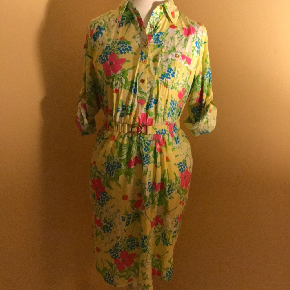 EUC Lilly Pulitzer shirt dress with belt